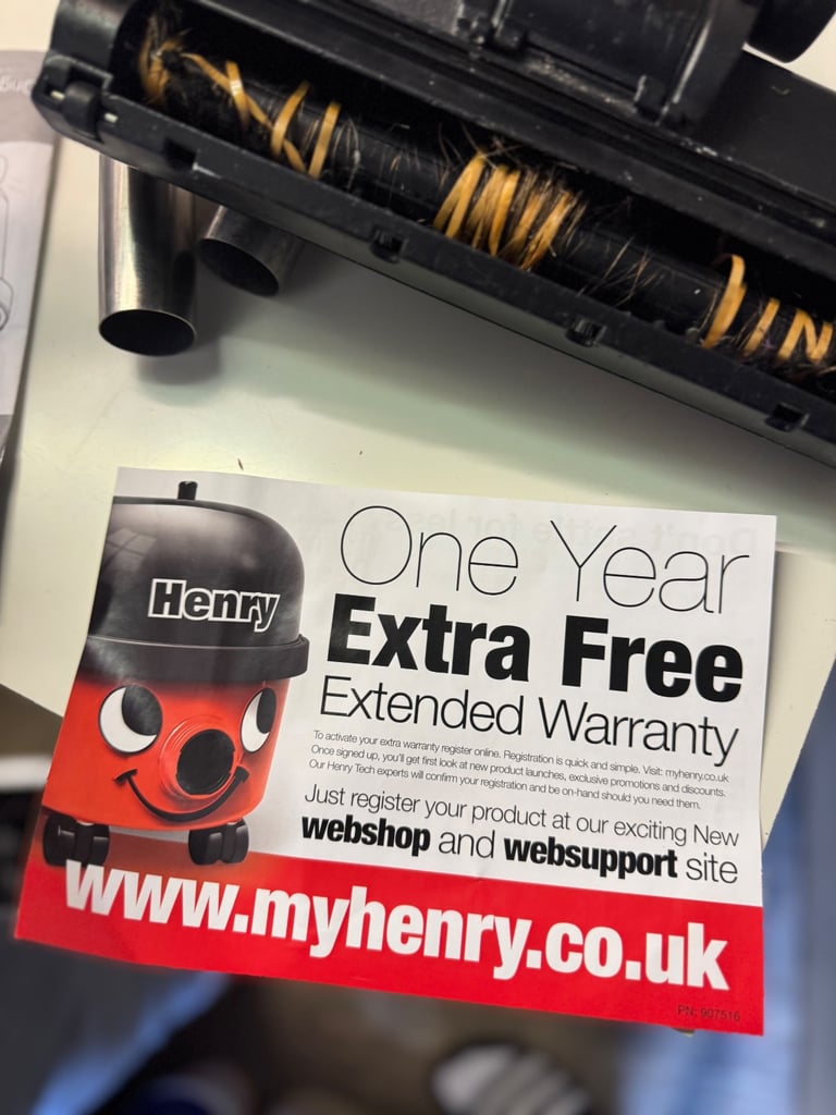 Henry Turbo Vacuum – Excellent Condition + Spare New Brush Head – £130