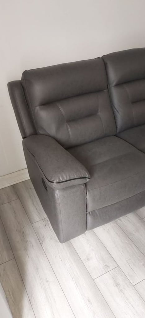 3 seater Manual Recliner - Ash Grey
