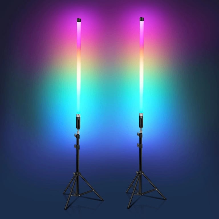 image for 2 Pack Rechargeable, APP Control and RGB Magic Color LED Tube Light 