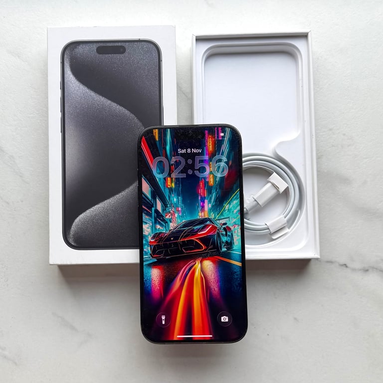 image for iPhone 15 Pro 256GB Unlocked (Good Condition) With Box, Charger & Case