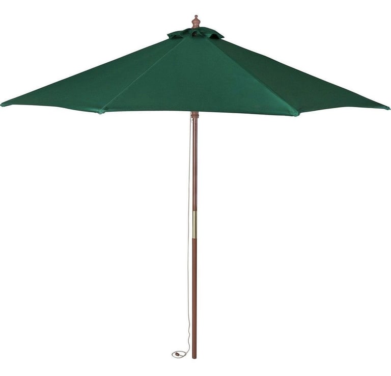 2m Water Repellent Garden Parasol Green