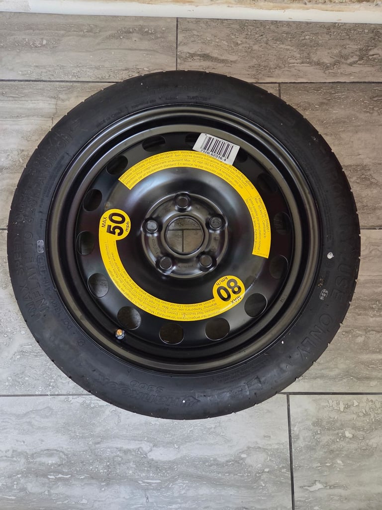 Audi A3 16" SPACE SAVER SPARE WHEEL,JACK&SPANNER 