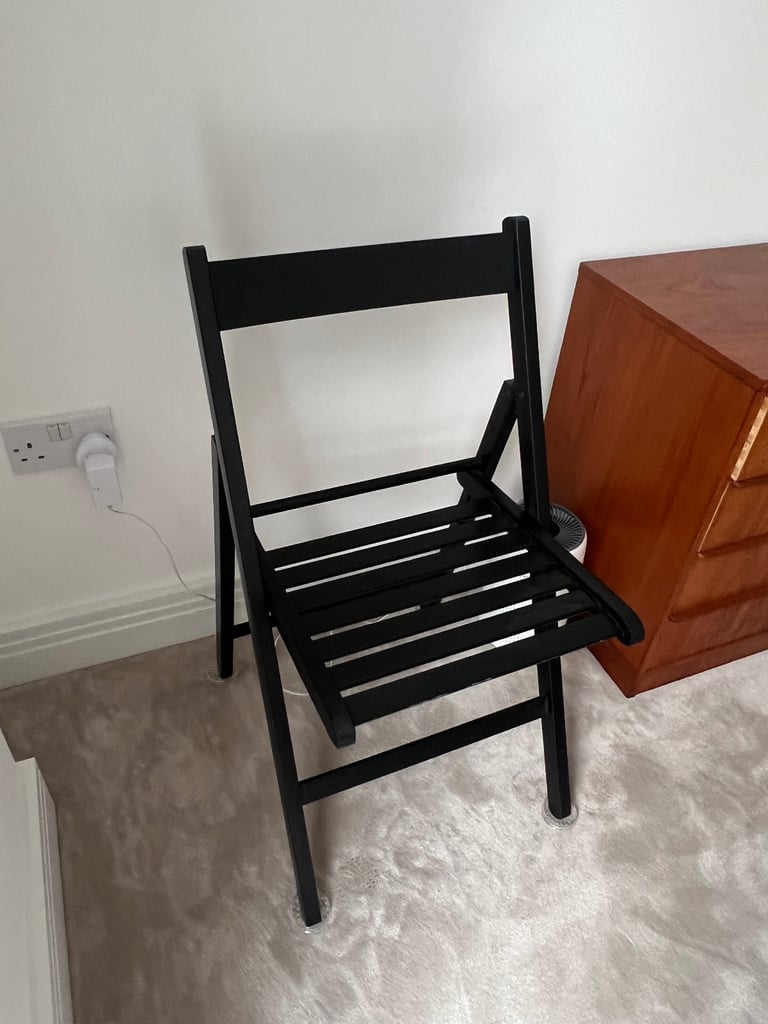 image for Black Wooden Folding Chair