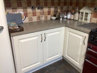 Kitchen units and worktop - job lot