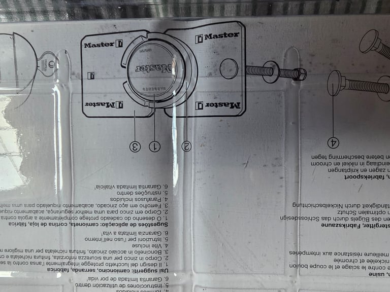 2 x MASTER LOCK VAN 6271 Padlock 736D High Security Bomb Lock level 10 Secure Door