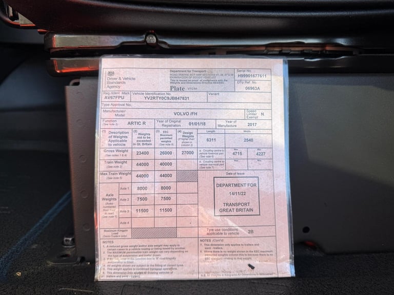 2018 VOLVO FH 460 6X2 TRACTOR UNIT