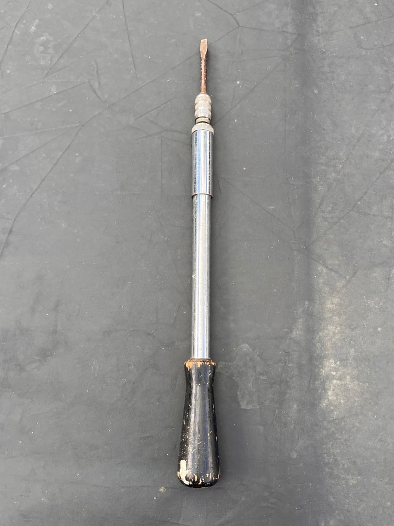 Vintage Industrial Spiral Ratchet Screwdriver