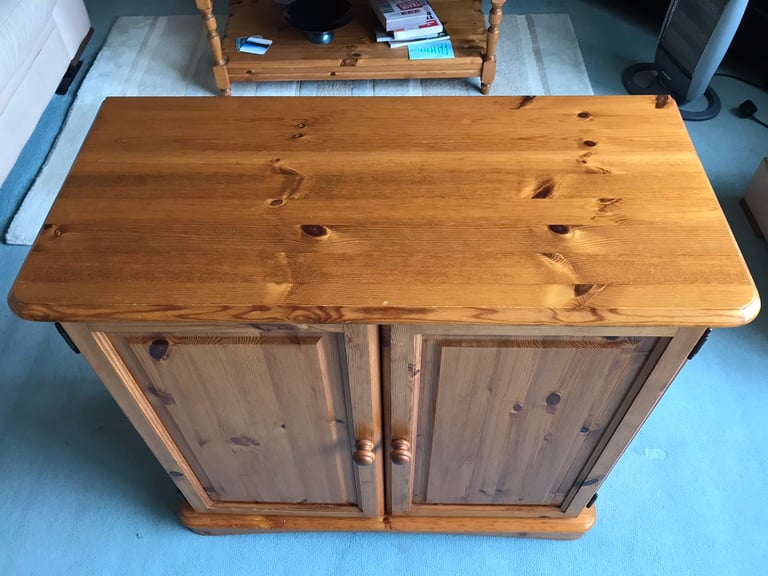 Two Solid Pine Dining Room Storage Units
