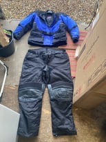 motor cycle jacket and trousers