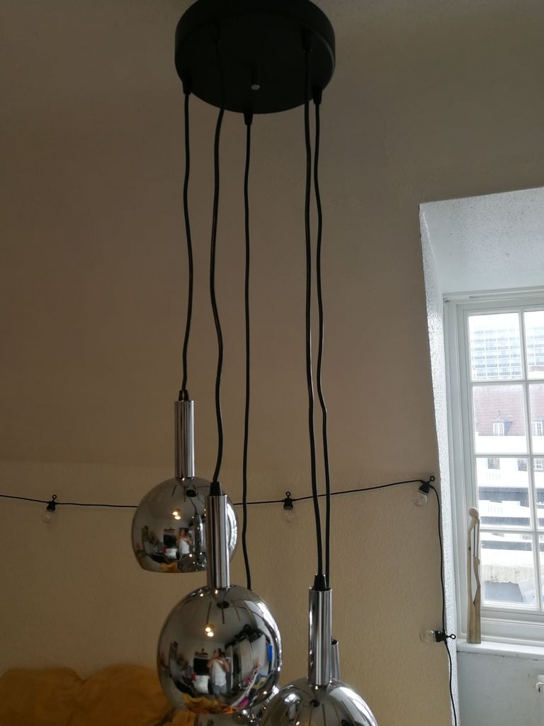 Cascade lamp vintage metal 1970 mid century modern