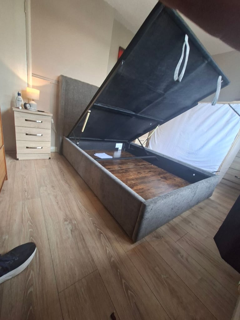 New strong ottoman storage double bed 