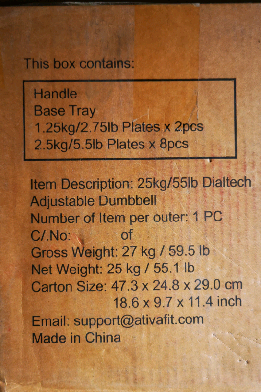 Adjustable Dumbbell 25kg 