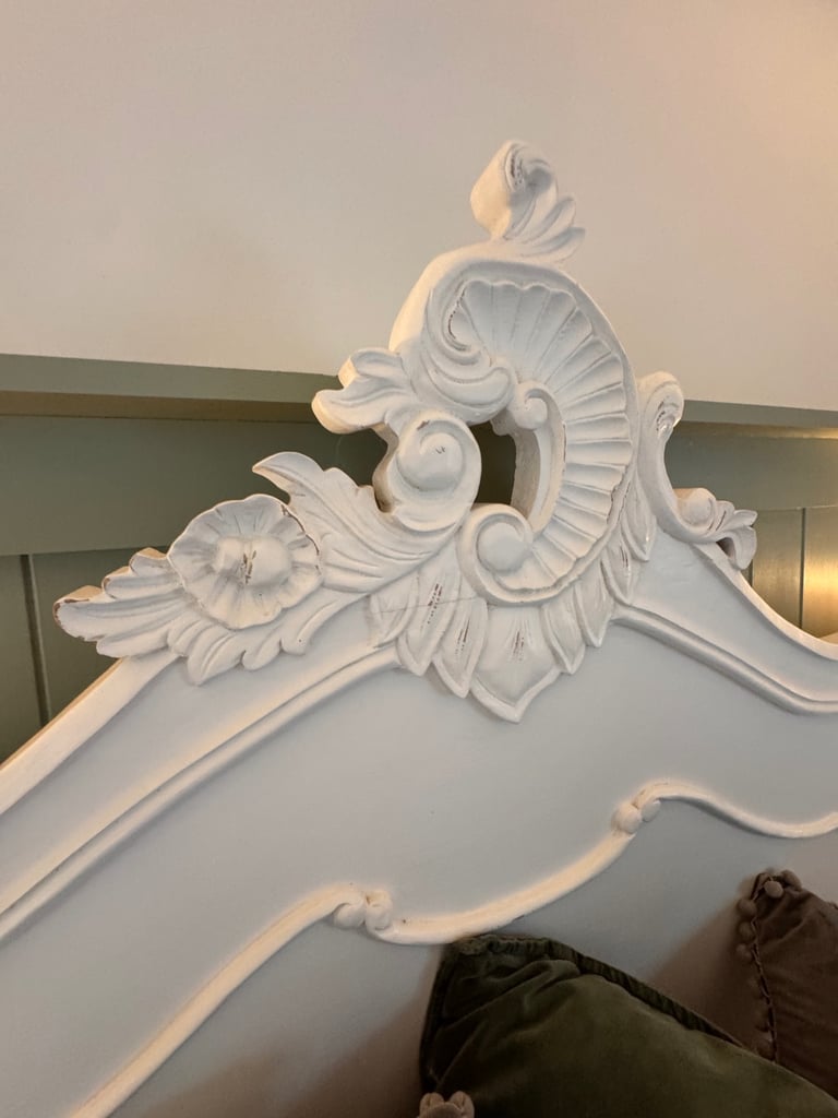 King Size Solid Hardwood French Style Rococo Bed Frame 