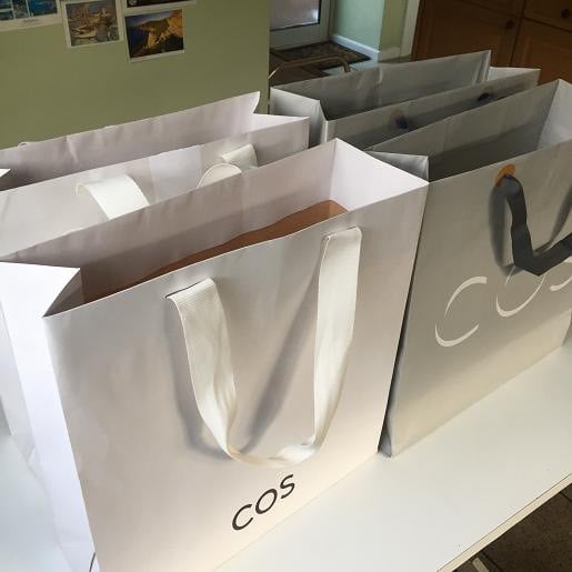 Four Cos Large Square Shopping Gift Bags