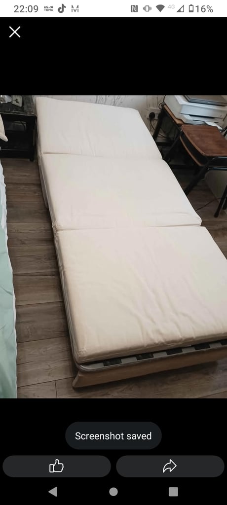 image for Chair bed/ cream colour