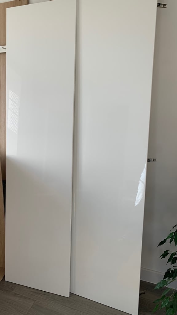 image for IKEA pax pair of gloss white doors