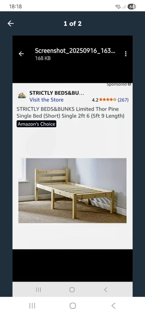 Child shorter length pine bed 