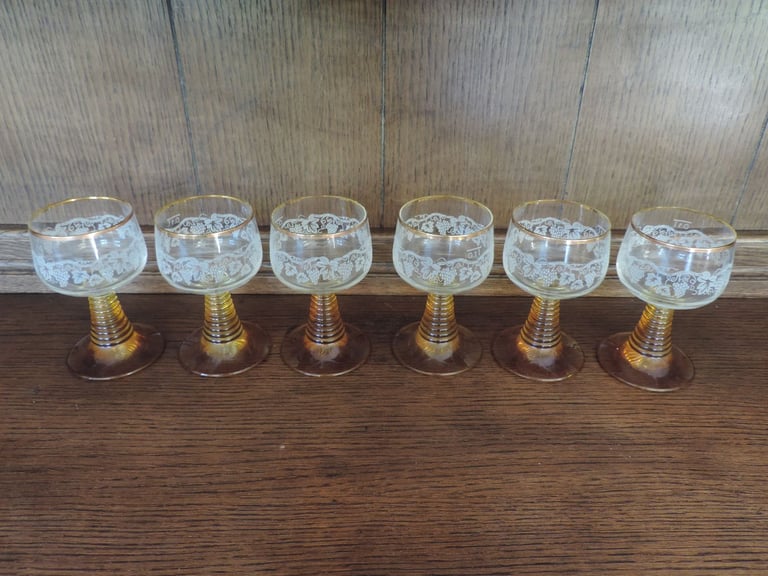 image for Vintage German Wine Hock Glasses  