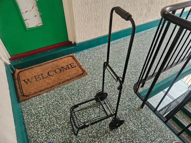 Black fold up trolley