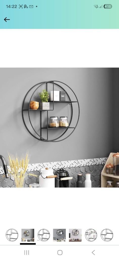 image for Circular metal shelving x2