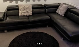 Italian leather corner sofa 