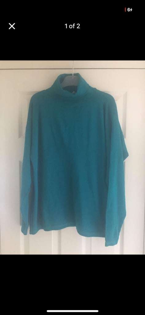 image for (694) Green polo neck jumper, size medium