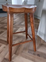 Pair of solid wood kitchen bar stools
