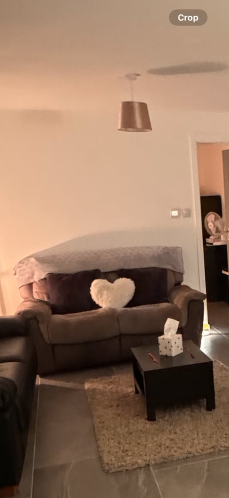 Beige 2 Seater Recliner Sofa 