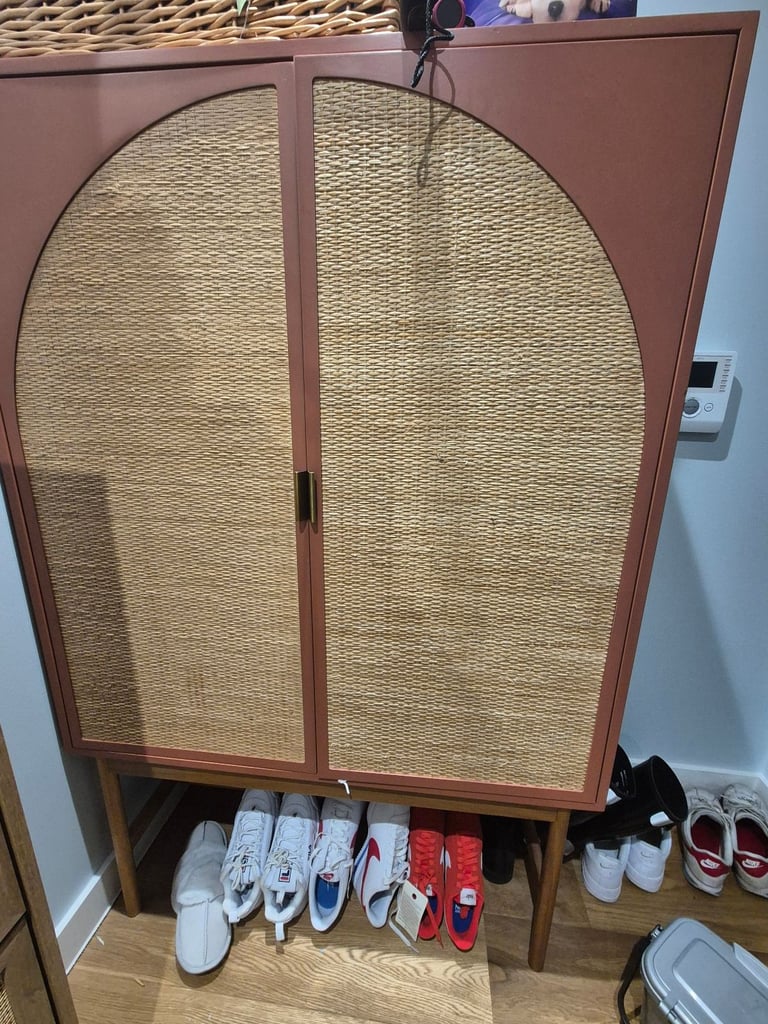 image for Rattan and metal storage unit - FREE 