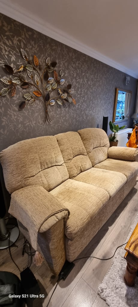 image for Large soffa and armchair