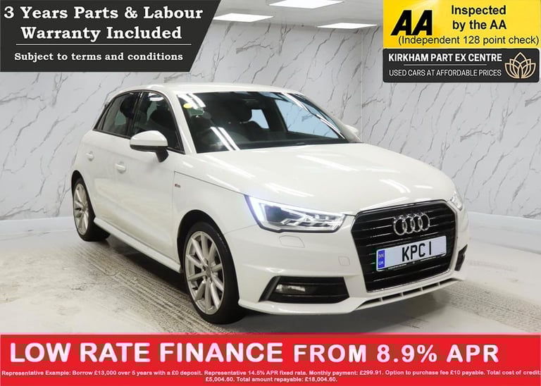 image for 2016 Audi A1 1.4 TFSI S line Sportback 5dr Petrol Manual Euro 6 (s/s) (125 ps) NATIONWID Hatchbac...