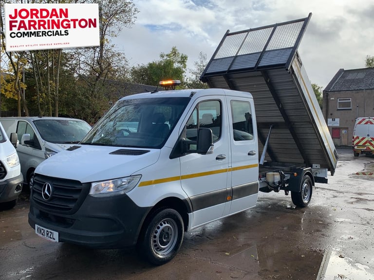 2021 MERCEDES BENZ SPRINTER 314 RWD ALLOY BODY DOUBLE / CREW CAB TIPPER 1 OWNER