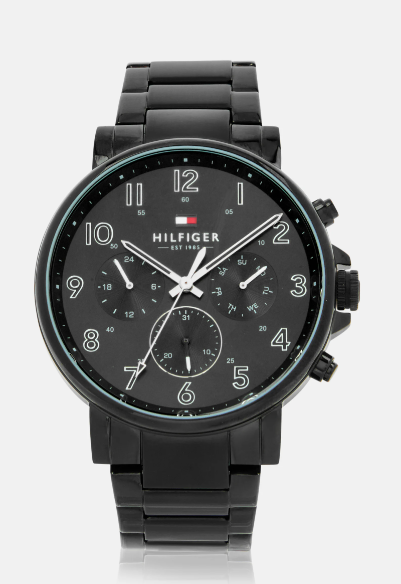 image for Tommy Hilfiger Men 1710383 Stainless Steel Analog Watch 46 mm, Black