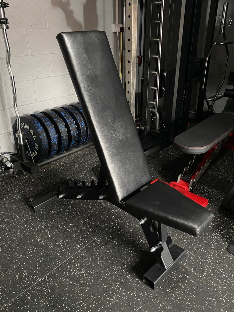 Bulldog Gear commercial heavy duty adjustable weight bench.