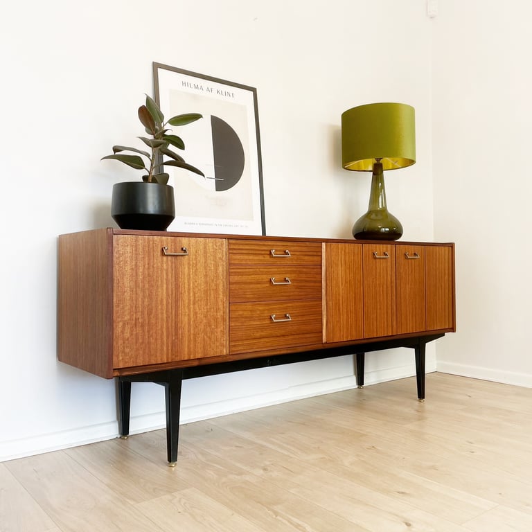 Mid century teak sideboard/ record cabinet / TV unit by Nathan | in ...