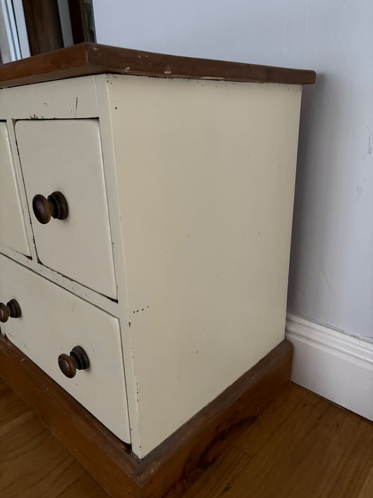 2 solid pine, painted, bedside cabinets