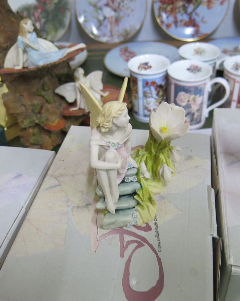6 Jenny Oliver Flower Faerie hand crafted sculptures.£145 Limited edition 1994