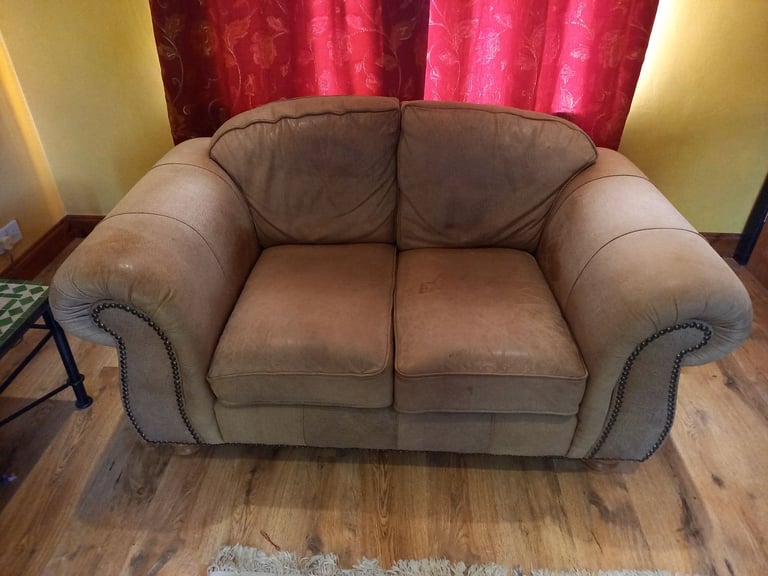 Nubuck Leather Sofas x2 by Thomas Lloyd  - Delivery Maybe Possible