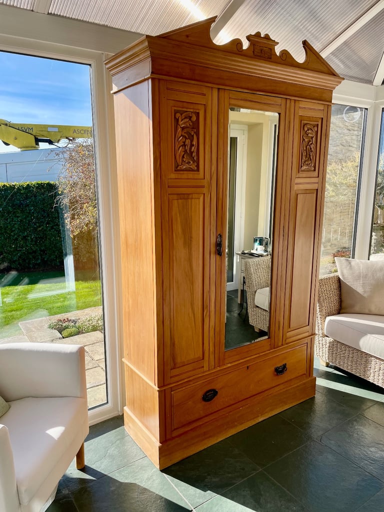 Satinwood Edwardian Wardrobe 