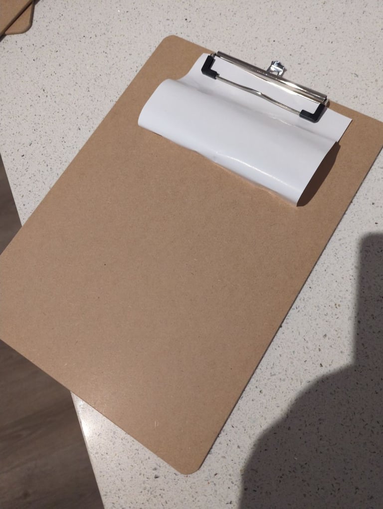 Wooden clipboards x 15