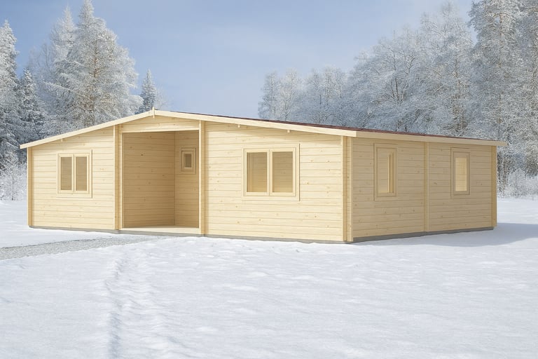 Log cabin Kristi 11m x 6m. Summer house, holiday home, office.