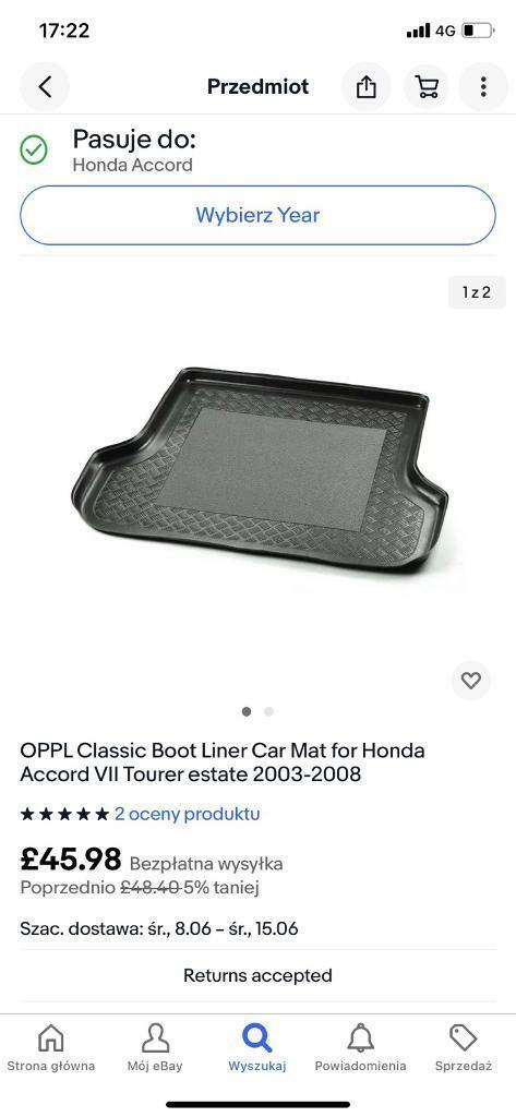 Honda Accord car mat