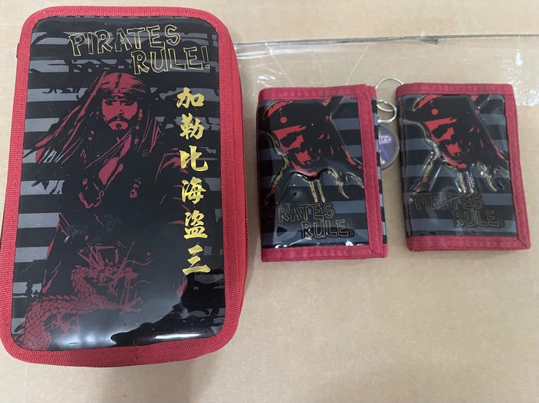 image for DISNEY STORE PIRATES OF THE CARIBBEAN STATIONARY SET 2 WALLETS