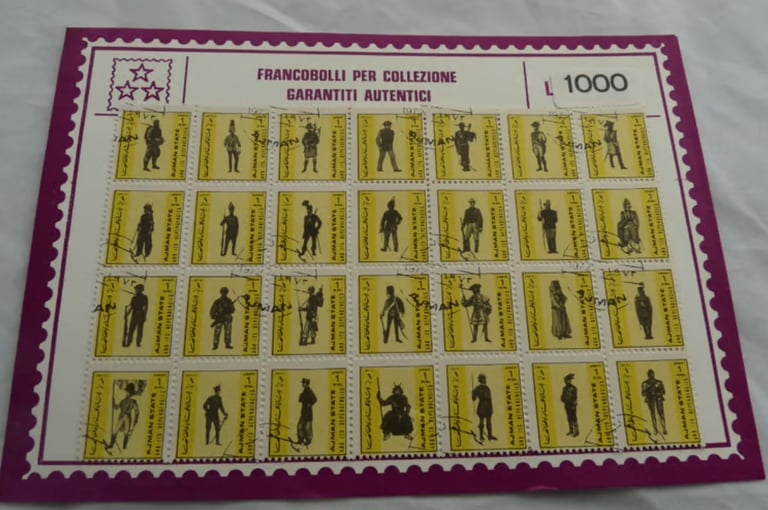 1972 Ajman State Sheet/ Set of 28 Stamps Military Uniforms