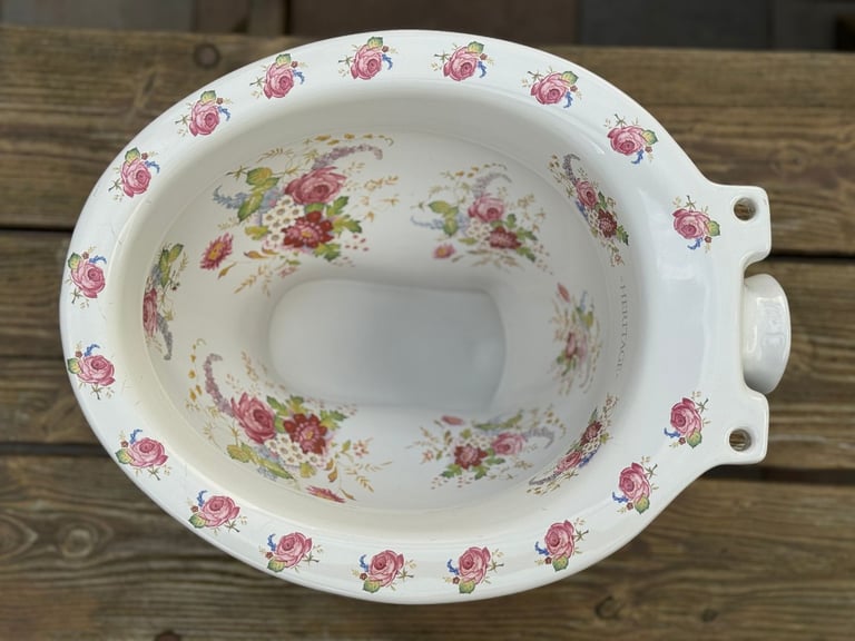 HERITAGE TOILET PAN SET VICTORIAN STYLE FLORAL 