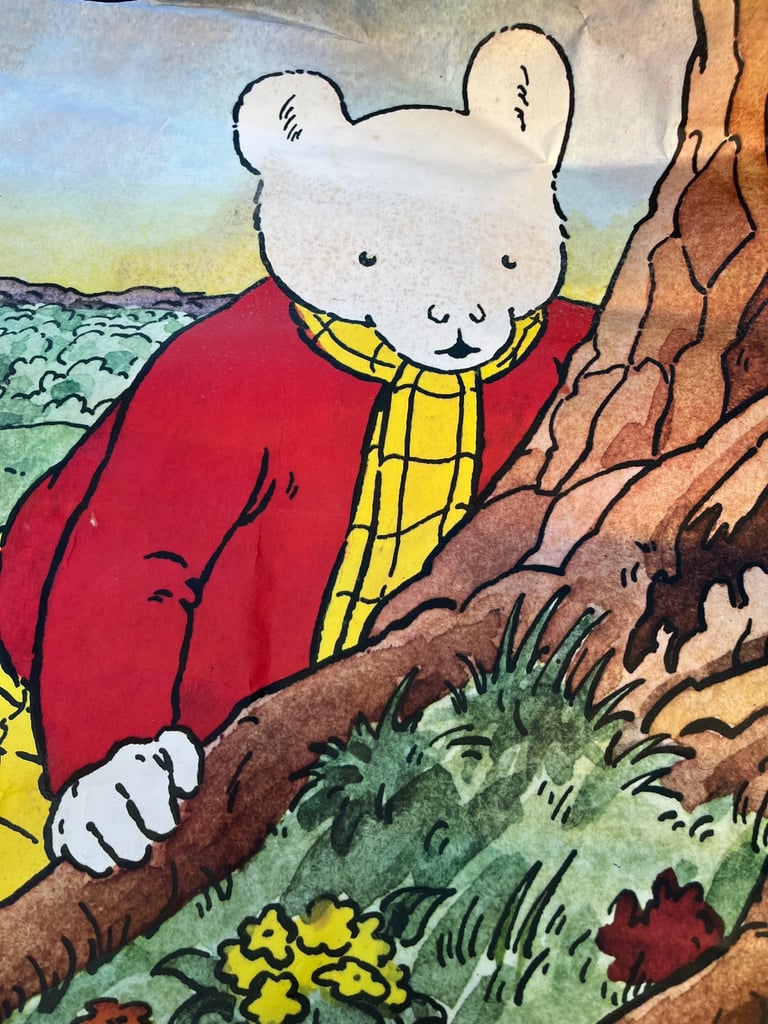 Vintage 1970’s Rupert a4 poster