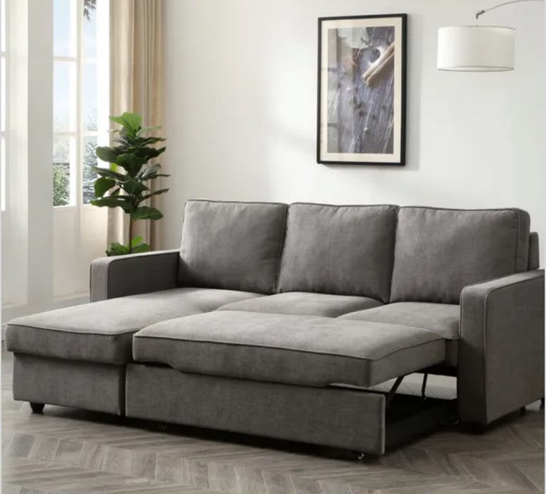 Kayden Woven Reversible Corner Double Sofa Bed
