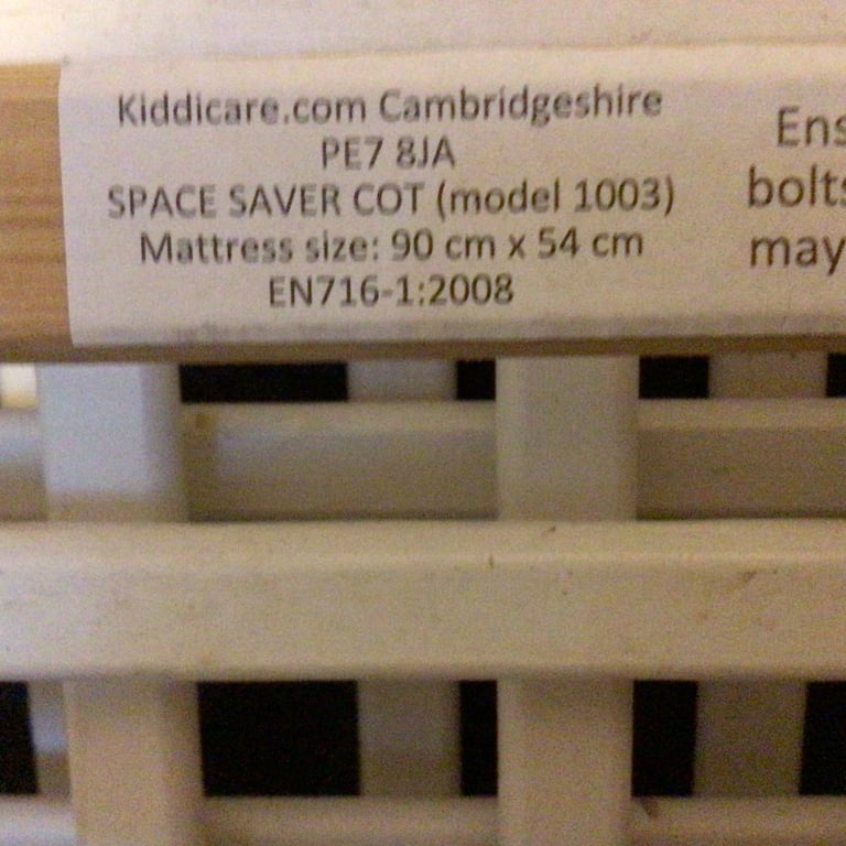 Baby space saver cot