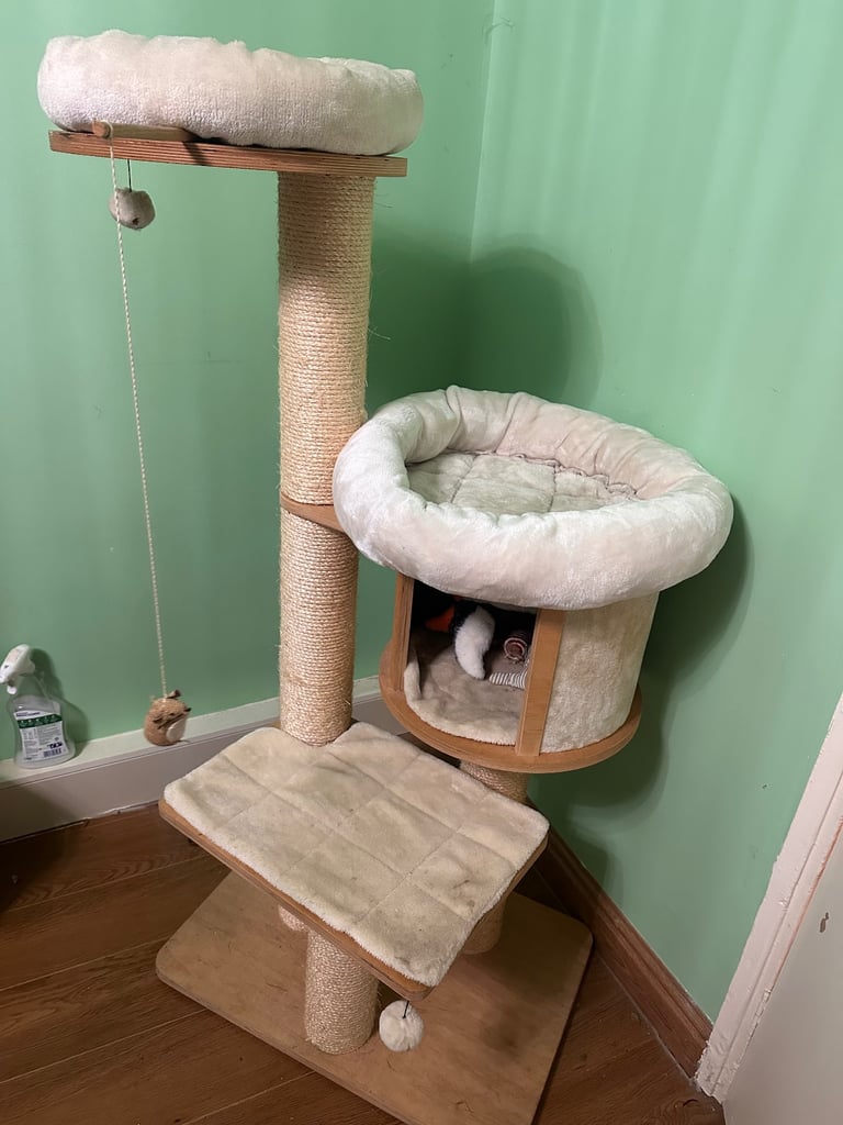 image for Natural paradise cat scratching tree - cream XL plus