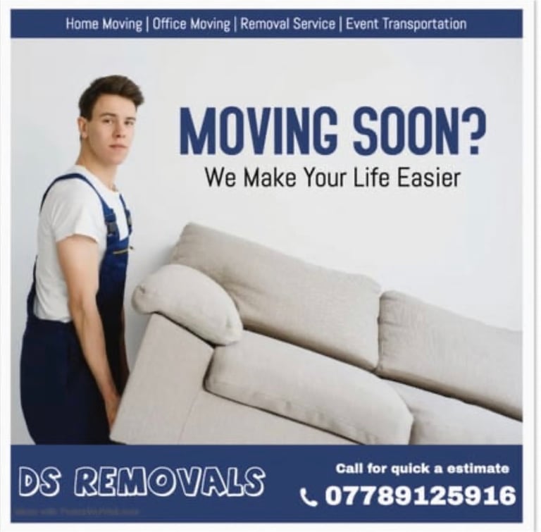 Professional Removal Man and Van Services, 7 days a week